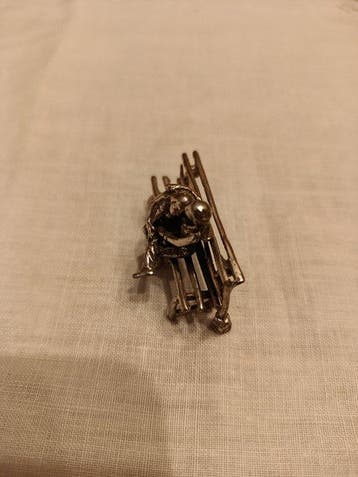 Beeldje - Coppia su panchina - .800 zilver