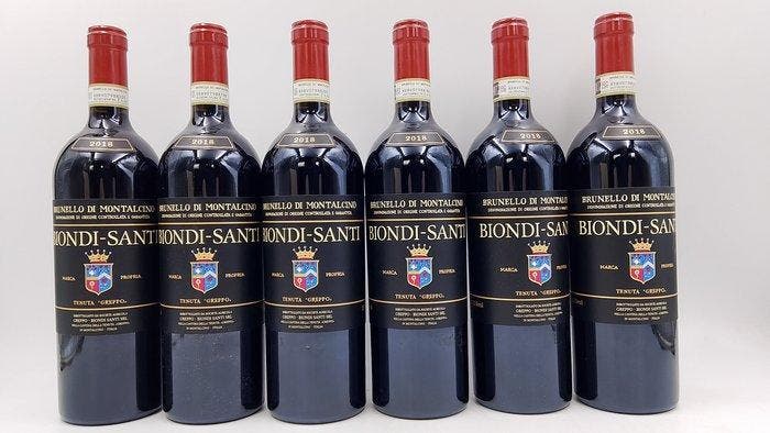 2018 Biondi Santi, Tenuta Greppo - Brunello di Montalcino -, Verzamelen, Wijnen