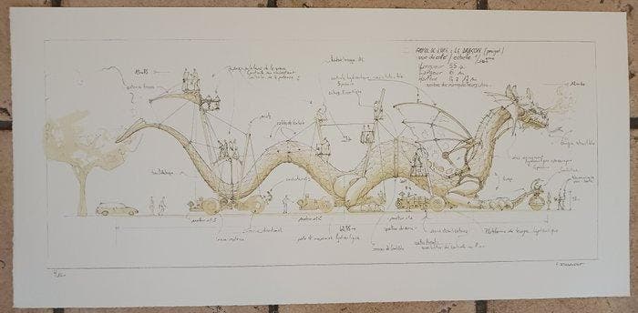 François Delarozière (1963) - Le Dragon, Antiquités & Art, Antiquités | Autres Antiquités