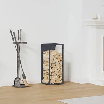 vidaXL Brandhoutrek 25x25x60 cm koudgewalst staal, Verzenden
