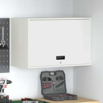 vidaXL Wit 80 x 33 x 35 cm Poedergecoat staal, Verzenden