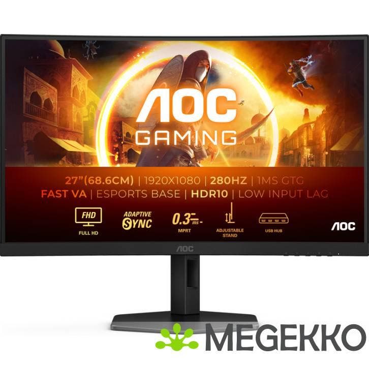 AOC GAMING C27G4ZXU 27  Full HD 280Hz Curved VA Monitor, Computers en Software, Overige Computers en Software, Nieuw, Verzenden