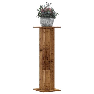 vidaXL Plantenstandaards 2 st 30x30x95 cm bewerkt hout oud, Verzenden, Nieuw