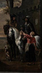 Bamboccianti stijl schilder (XVII)Circle Pieter van Bloemen, Antiek en Kunst