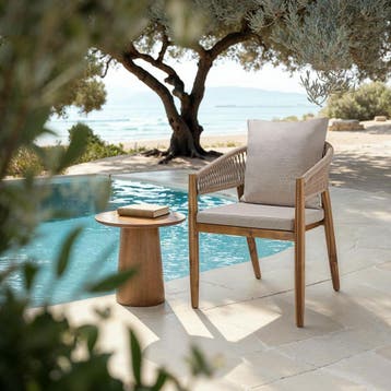 Tuinstoel Manacor, ropedesign - zandkleur, Set van 2, Verzenden, Nieuw