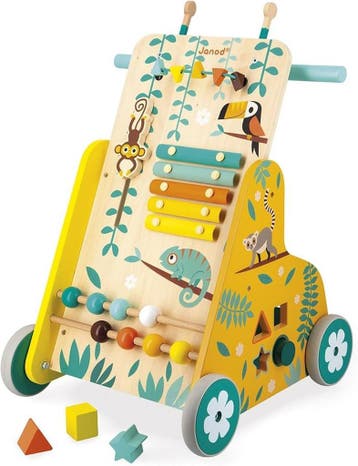 Janod Tropik Loopwagen Hout | Retour deal | Sla je slag, Enfants & Bébés, Verzenden, Duw- of Trekspeelgoed