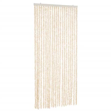 Vliegengordijn 90x200cm beige - 40% retour deal, Kunststof, Hordeur, Zo goed als nieuw, 200 tot 215 cm