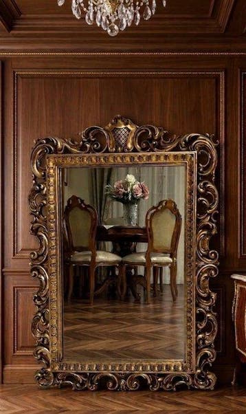 Wandspiegel - Kwikglas, Bladgoud - 93 cm