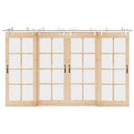 vidaXL Schuifdeur onderdelenset 366 cm roestvrij staal, Verzenden, Nieuw