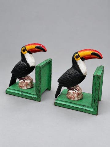 Serre-livres (2) - Fonte - Toucan en fonte