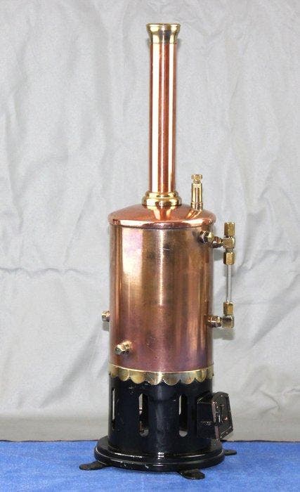 Stoommachine - Koper, Messing, IJzer - 1930-1940, Antiek en Kunst, Antiek | Speelgoed