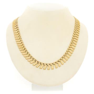 Gouden Cleopatra collier (Ketting), Ophalen of Verzenden, Gebruikt, Goud, Goud