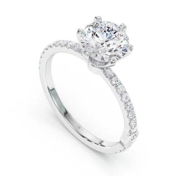 Bague de fiançailles - 14 carats Or blanc - 2.20ct. tw.