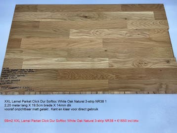GOEDKOOP LAMEL PARKET VLOEREN 45 X Kleur 14mm v.a €21,95m2, Huis en Inrichting, Parket, Crème, 75 m² of meer, Nieuw
