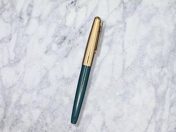 Parker - 51 Custom (Teal Blue) - 1/10 12K Gold Filled Cap -, Nieuw