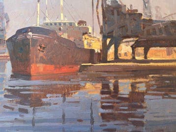 Angiolo Volpe - Porto di Livorno - Mandraccio, Antiek en Kunst