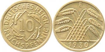 10 Pfennig Duitsland 10 Reichspfennig 1930 E prfr J 317, Verzenden