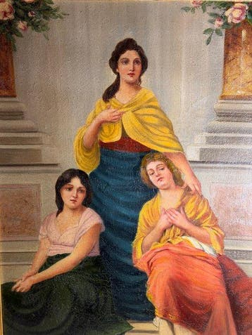 Josef Büche (1848-1917) - Le Tre Grazie, Aglaia, Eufrosine