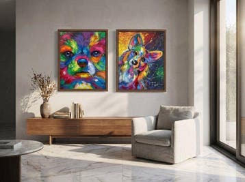Fernando 80 x 120 cm - El Lado Salvaje: Corgi y Pomerania