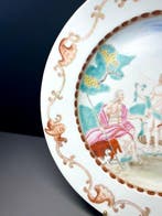 ANTIEKE CHINESE FAMILLE ROSE EXPORT BORD JUDGMENT OF PARIS