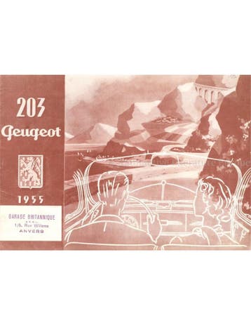 1955 PEUGEOT PROGRAMMA BROCHURE NEDERLANDS