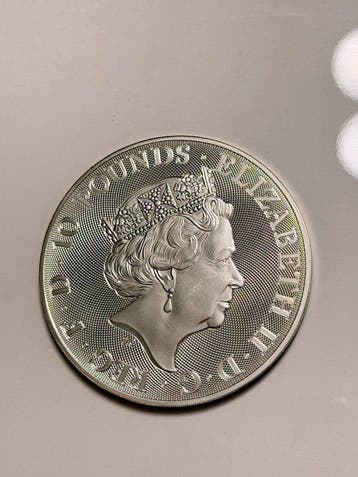 Verenigd Koninkrijk. 10 Pounds 2021, 10 Oz
