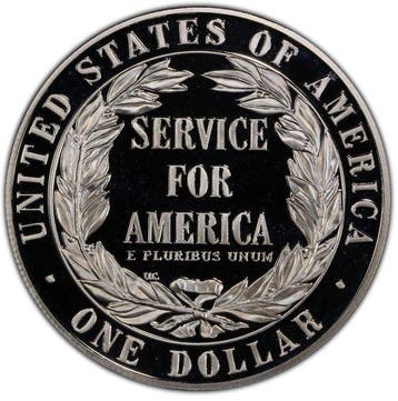 Verenigde Staten. 1 Dollar 1996  Service for America 0,95