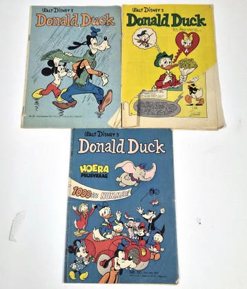Vintage Donald Duck weekbladen 1971 – nr. 6, 50 en 52 (set, Verzamelen, Verzenden