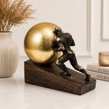 sculptuur, Sisyphus Sculpture – Symbolic Bronze Effect, Antiek en Kunst