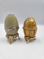 Lot de deux élégantes boîtes à bijoux décoratives – Œufs, Antiquités & Art