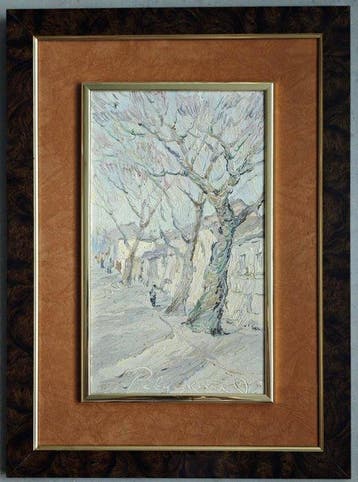 École russe (XX) - Les arbres sous la neige