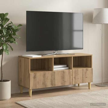 vidaXL TV Kast 102 x 34,5 x 50 cm Artisanaal eiken Bewerkt, Verzenden