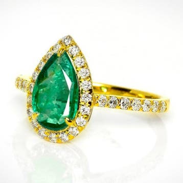 Sans prix de réserve - Bague - 14 carats Or jaune, IGI 1,12, Nieuw