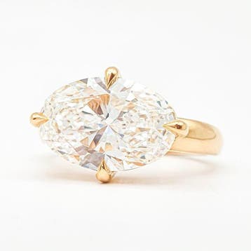 Ring - 18 karaat Geel goud - 2.06ct. tw. Diamant (Lab-grown)