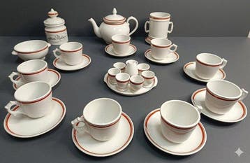 Porcelaine de Paris - Jacques Lobjoy - Service à thé et café