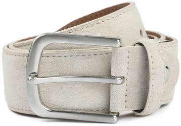 Suitable Riem Suède Leer Wit maat 105 Heren, Verzenden, Nieuw, Suitable, Riem of Ceintuur