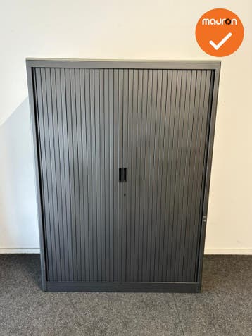 Roldeurkast Aspa - 160x120x45cm - Antraciet, Werkplek, Ophalen of Verzenden, Gebruikt, Kast