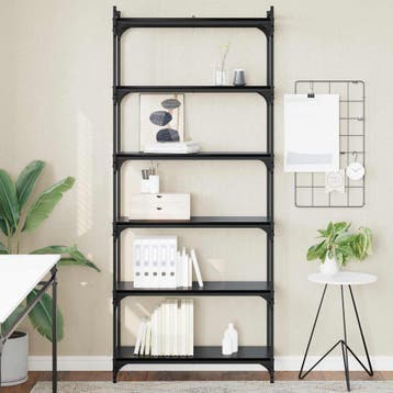 vidaXL Boekenkast 6-laags 80 x 30 x 188 cm Bewerkt hout, Verzenden