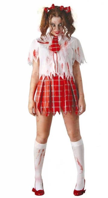 Halloween Kostuum Dames Schoolmeisje, Verzenden, Nieuw