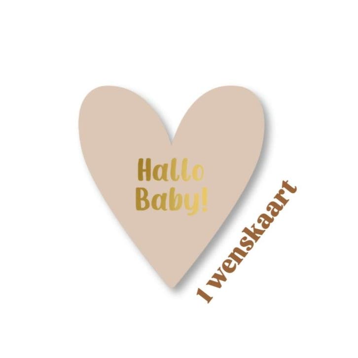 kaart in hartvorm - Lieve Baby - geboorte (A6 wenskaarten), Diversen, Wenskaarten, Nieuw, Ophalen of Verzenden