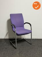 Ahrend 230 vergaderstoel - Zilvergrijs frame - Paarse stoffe, Vergader- of Presentatieruimte, Ophalen of Verzenden, Gebruikt, Stoel