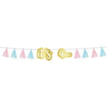 Gender Reveal Letterslinger 2,4m, Verzenden