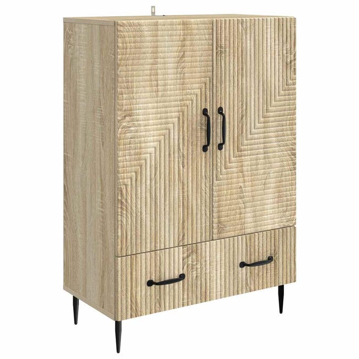 vidaXL Dressoir met lade Sonoma Eiken 66 x 34,5 x 95 cm, Maison & Meubles, Armoires | Dressoirs, Envoi