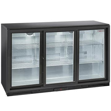 Barkoelkast | BACK BAR | 320L | Zwart | +1°C/+10°C |, Verzenden