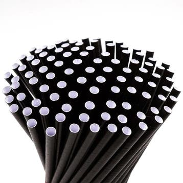 Papieren rietjes | 8x150mm | zwart | 4000 stuks Luxus, Verzenden, Nieuw in verpakking