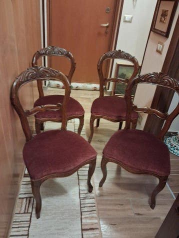 Chaise (4) - Bois, Velours