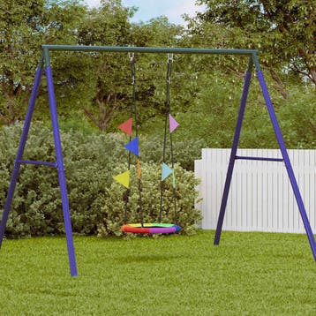vidaXL Nestschommel Blauw 60 x 60 x 180 cm Polyester, Kinderen en Baby's, Speelgoed | Buiten | Speeltoestellen, Verzenden, Nieuw