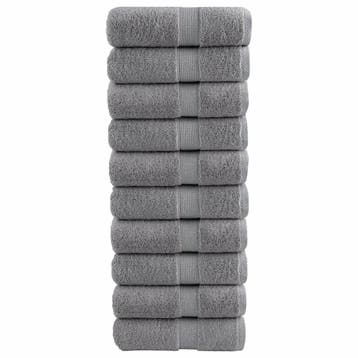 vidaXL Gastendoekjes SOLUND 10 st 600 g/m² 30x50 cm grijs, Verzenden, Nieuw