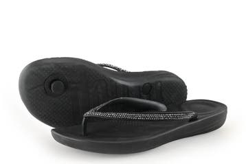 Fitflop Slippers in maat 38 Zwart, Slippers, Verzenden, Zwart, Zo goed als nieuw