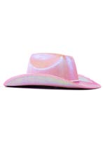 Cowboyhoed Iridescent Roze Lichtroze Regenboog Cowboy Wester, Kleding | Dames, Ophalen of Verzenden, Nieuw
